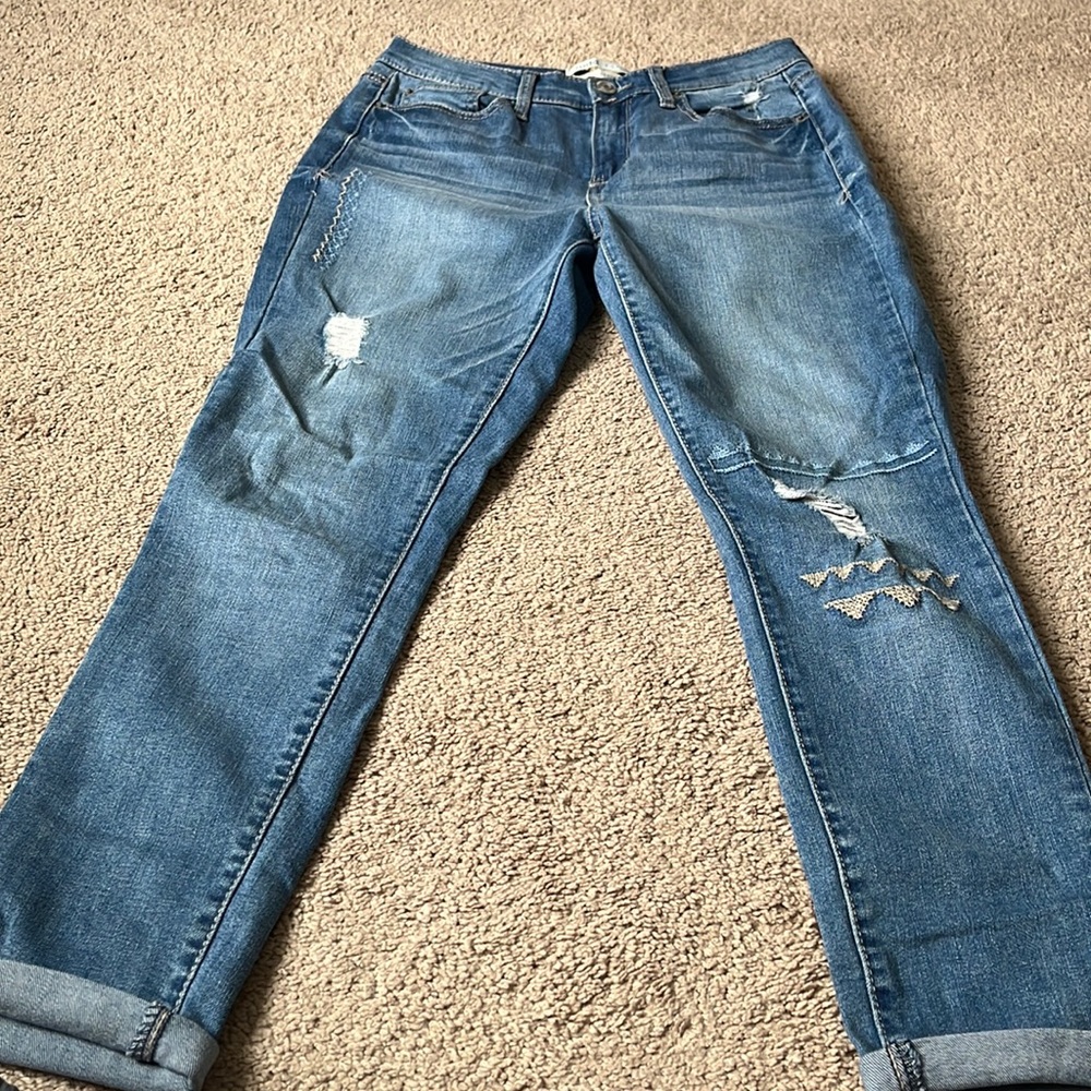 Mudd flex stretch mid rise ankle jeans